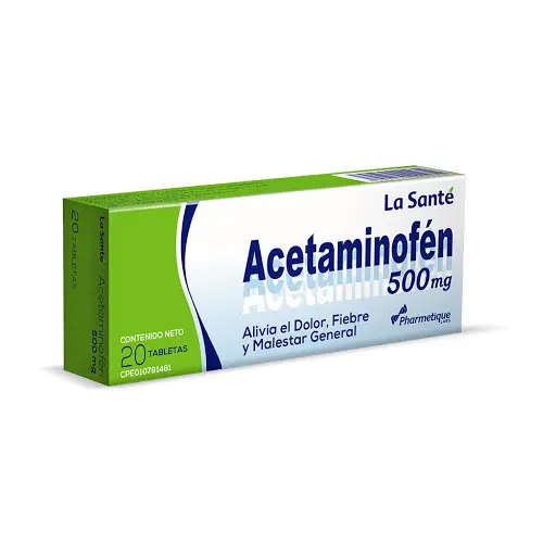 ACETAMINOFEN 500MG X 20 TAB LA SANTE