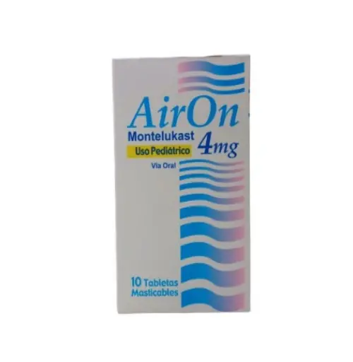 AIRON 4MG X 10 TAB MASTICABLE PEDIATRICO (MONTELUKAST) OFTALMI