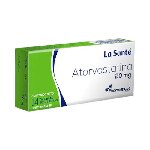 ATORVASTATINA 20MG X 14 TAB LA SANTE