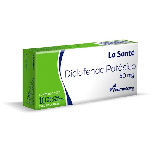 Diclofenac Potásico 50 mg La Santé Caja x 10 Tabletas