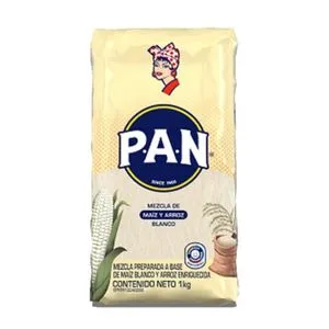 PAN HARINA MAIZ BLANCO Y ARROZ 1 KG