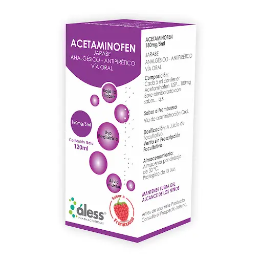 ACETAMINOFEN JBE PED180MG/5ML120ML ALESS