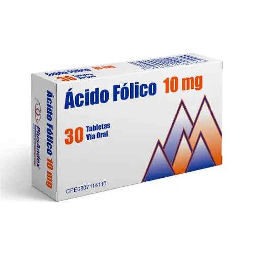 ACIDO FOLICO TAB 10MG X10 PLX PLUANDEX 