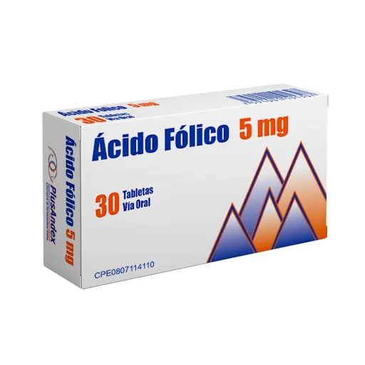 ACIDO FOLICO TAB 5MG X30 PLX
