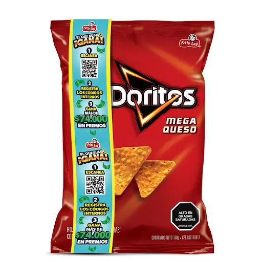 Snack Doritos Mega Queso x 150 gr 