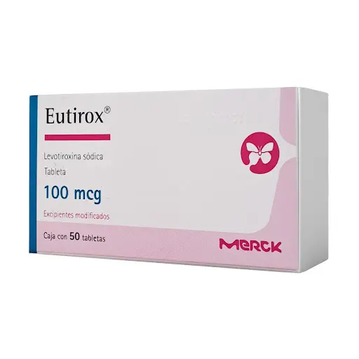 Levotiroxina Sódica 100 mcg Eutirox Merck  x 25 Tabletas