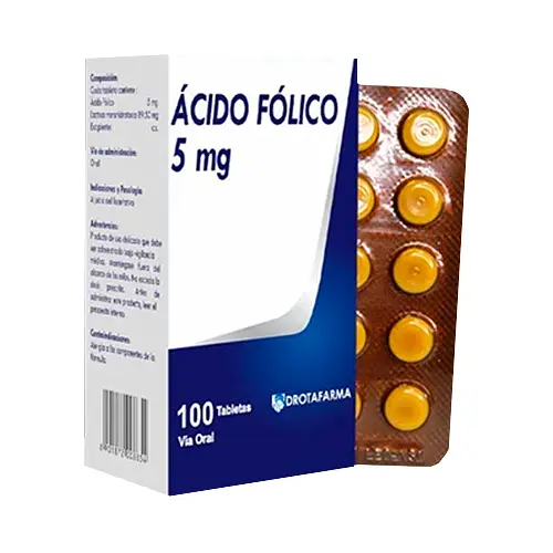 ACIDO FOLICO 5MG X 10 TAB BLISTER DROTAFARMA