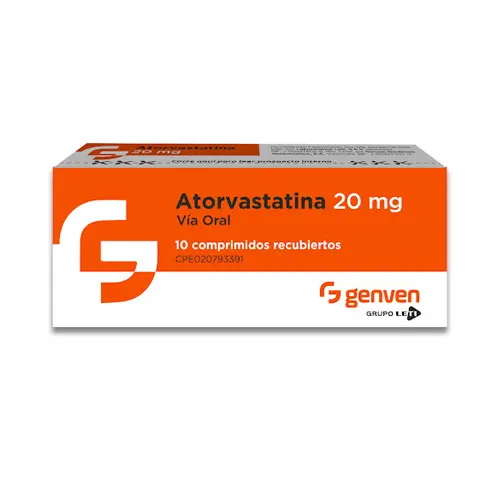 ATORVASTATINA 20 MG X 10 TAB GENVEN LETI